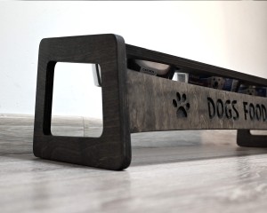 Triple Raised Dog Bowl Food Stand 2x750ml (3cups) and 1x1600ml (7cups)